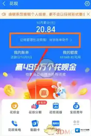 支付宝花呗账单