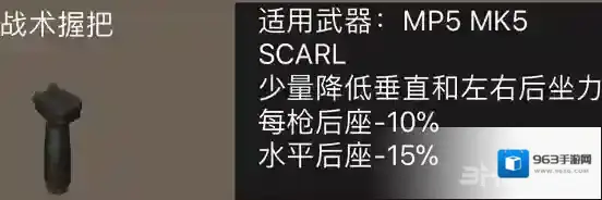 荒野行动战术握把属性介绍 战术握把怎么样