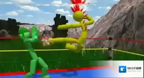 曲棍球手摔跤竞技