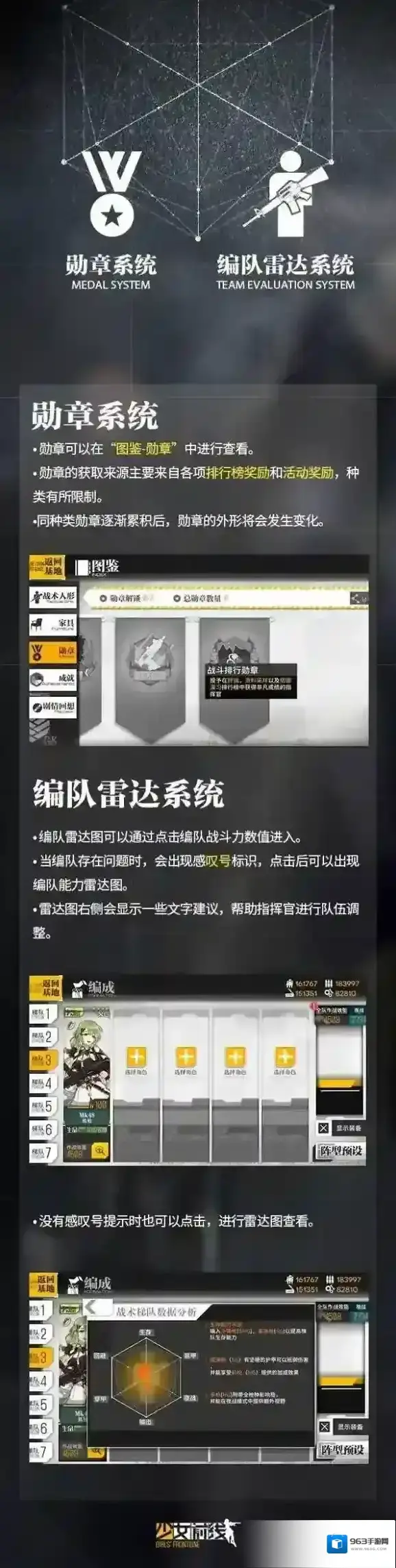 少女前线勋章以及编队雷达系统即将实装