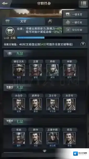 三国群英传霸王之业官职怎么选 文韬武略官职选择技巧